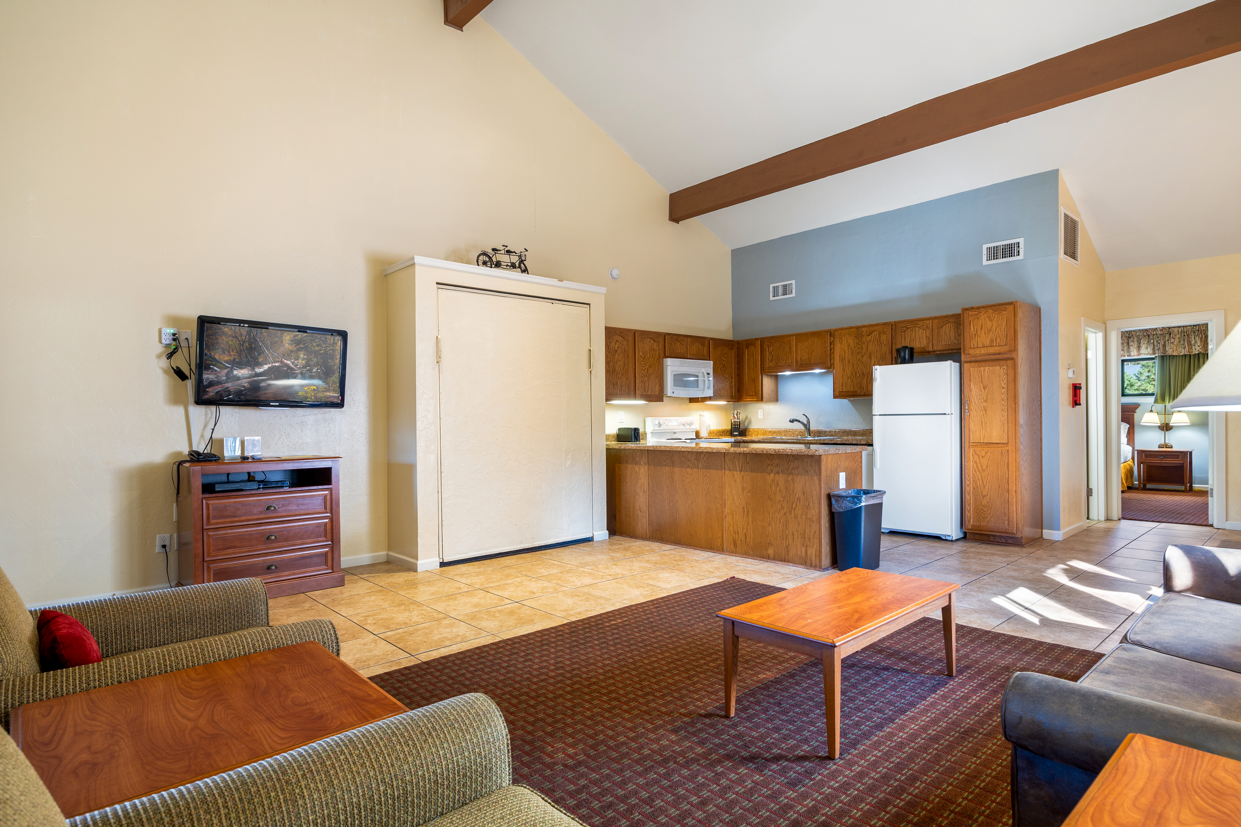 Unit 137 vaulted ceiling